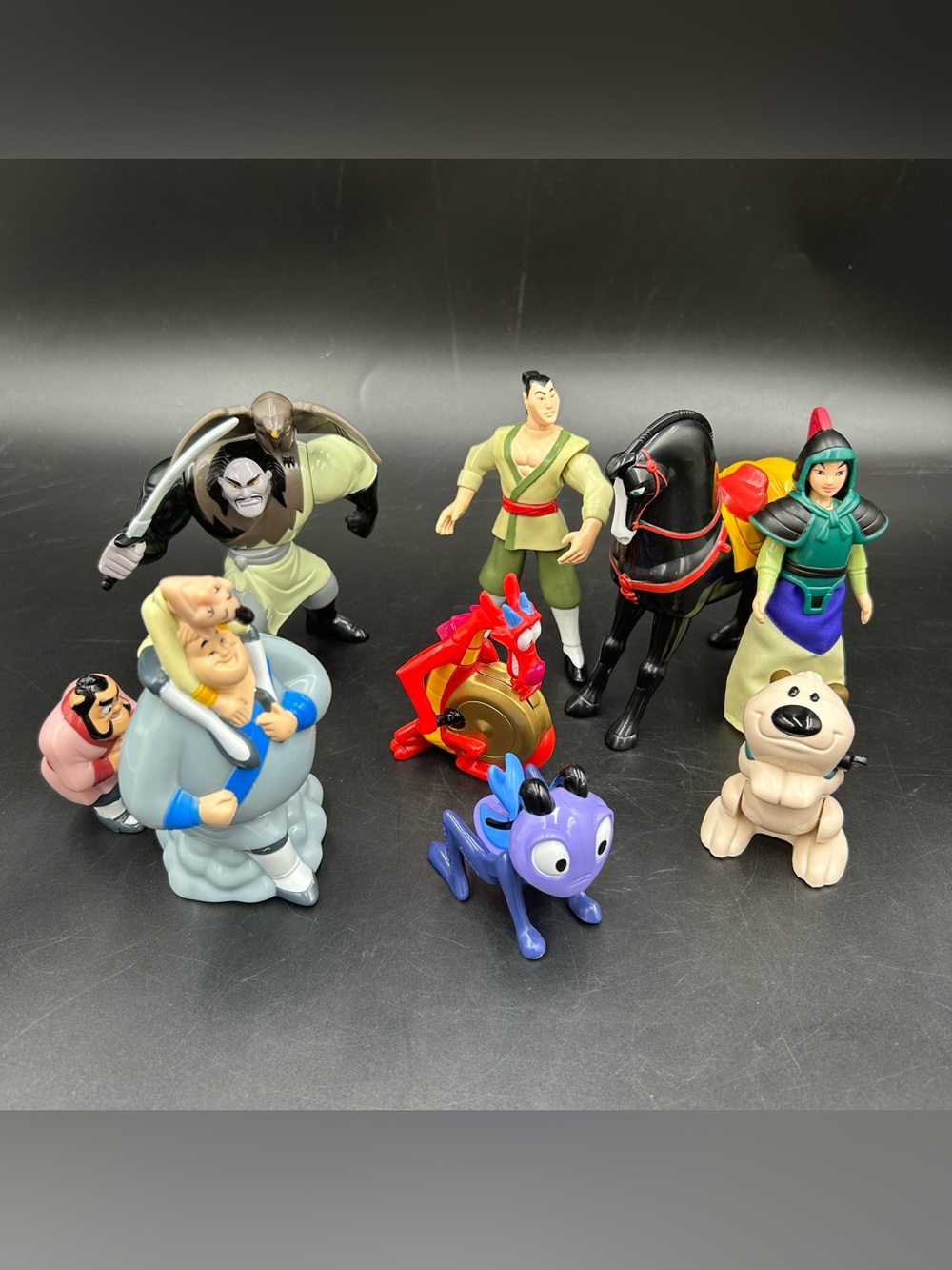 1998 McDonalds Disney Mulan Happy Meal Toys Complete Set of 8 Figures